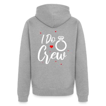 Hen party - Unisex Premium Organic Zip Hoodie - heather grey - Back - Nico (187cm)