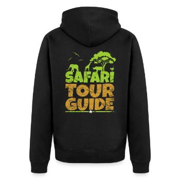 Safari - Veste à capuche bio Premium Unisexe - noir - Dos - Nico (187cm)