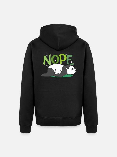 panda - Unisex Premium Organic Zip Hoodie - black