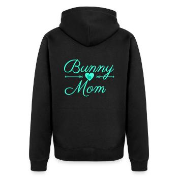 lapin maman - Veste à capuche bio Premium Unisexe - noir - Dos - Nico (187cm)