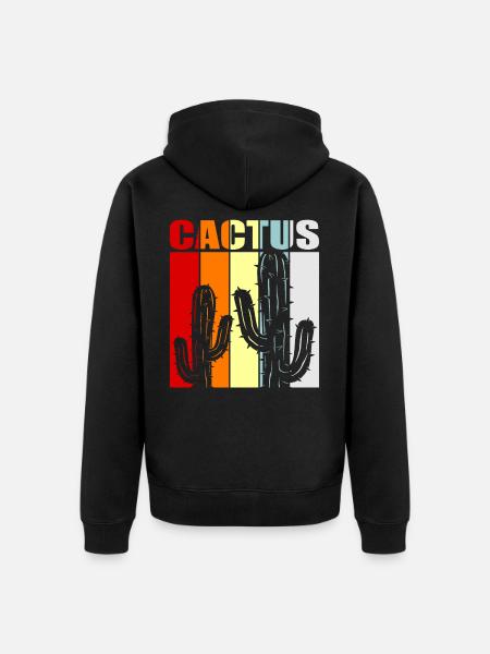cactus - Unisex Premium Organic Zip Hoodie - black