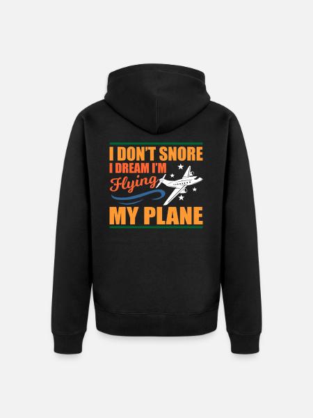 plane - Unisex Premium Organic Zip Hoodie - black