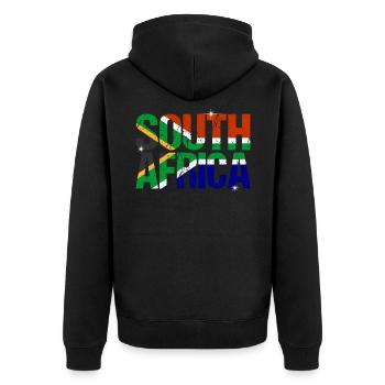 Afrique du sud - Veste à capuche bio Premium Unisexe - noir - Dos - Nico (187cm)