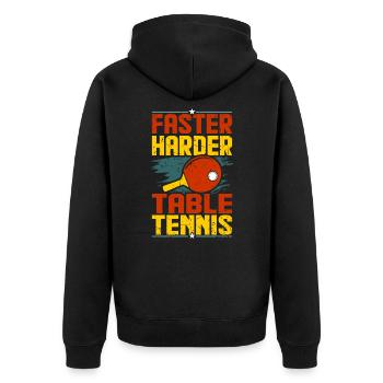 Tennis de table - Veste à capuche bio Premium Unisexe - noir - Dos - Nico (187cm)