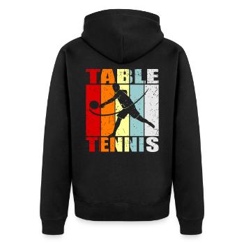 Tennis de table - Veste à capuche bio Premium Unisexe - noir - Dos - Nico (187cm)
