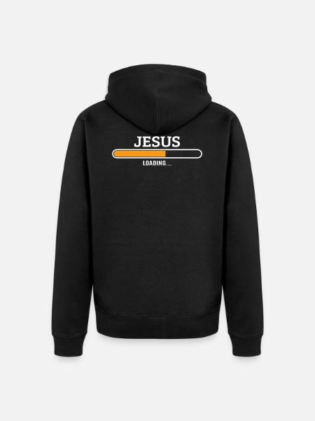 Jesus - Unisex Premium Bio Zip Hoodie - Schwarz