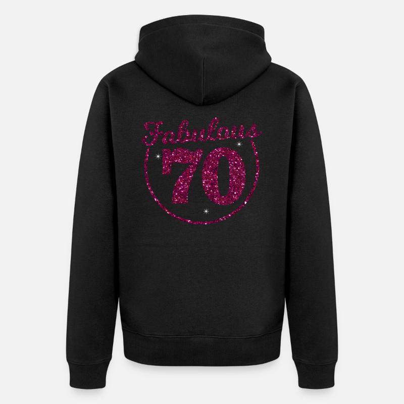 70e anniversaire - Veste à capuche bio Premium Unisexe - noir