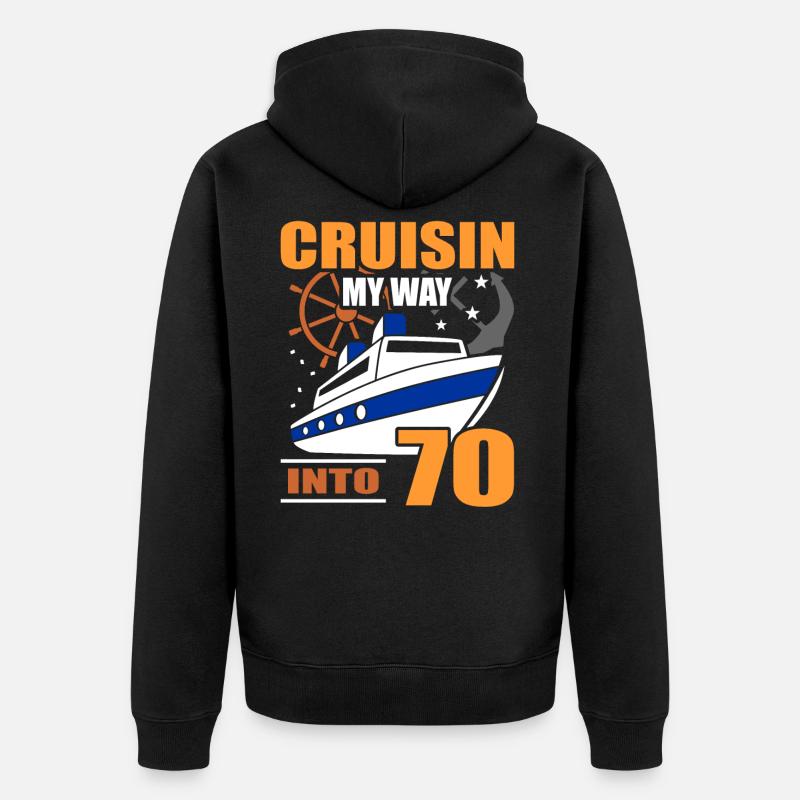 70e anniversaire - Veste à capuche bio Premium Unisexe - noir