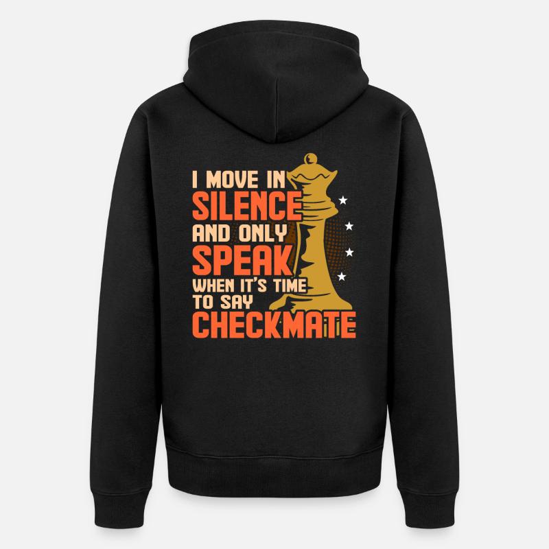 Echecs - Veste à capuche bio Premium Unisexe - noir