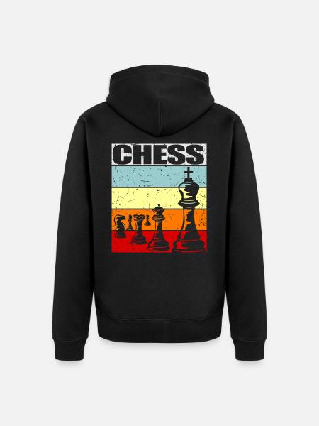 Echecs - Veste à capuche bio Premium Unisexe - noir