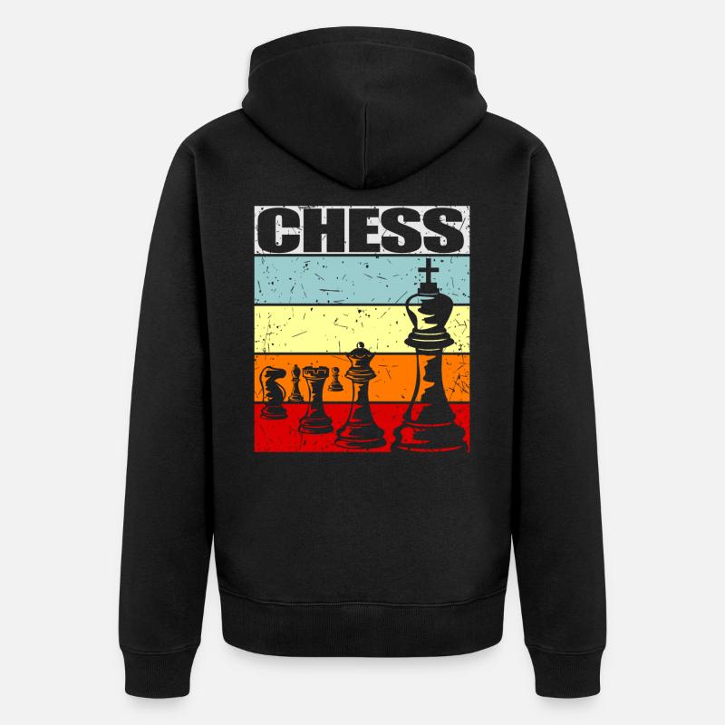 Echecs - Veste à capuche bio Premium Unisexe - noir