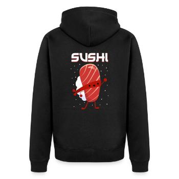 Japon - Veste à capuche bio Premium Unisexe - noir - Dos - Nico (187cm)