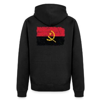 Angola - Veste à capuche bio Premium Unisexe - noir - Dos - Nico (187cm)