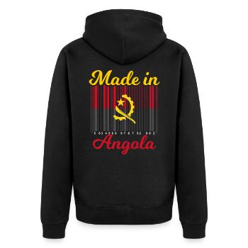 Angola - Veste à capuche bio Premium Unisexe - noir - Dos - Nico (187cm)