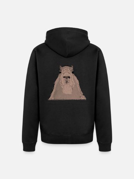 Capybara - capybara - Veste à capuche bio Premium Unisexe - noir