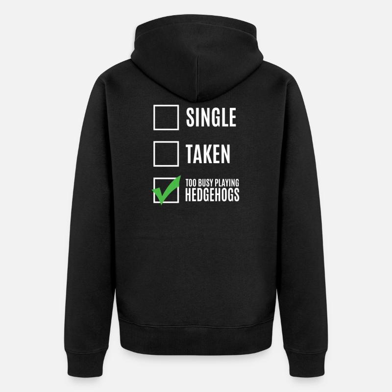 Igel - Unisex Premium Bio Zip Hoodie - Schwarz