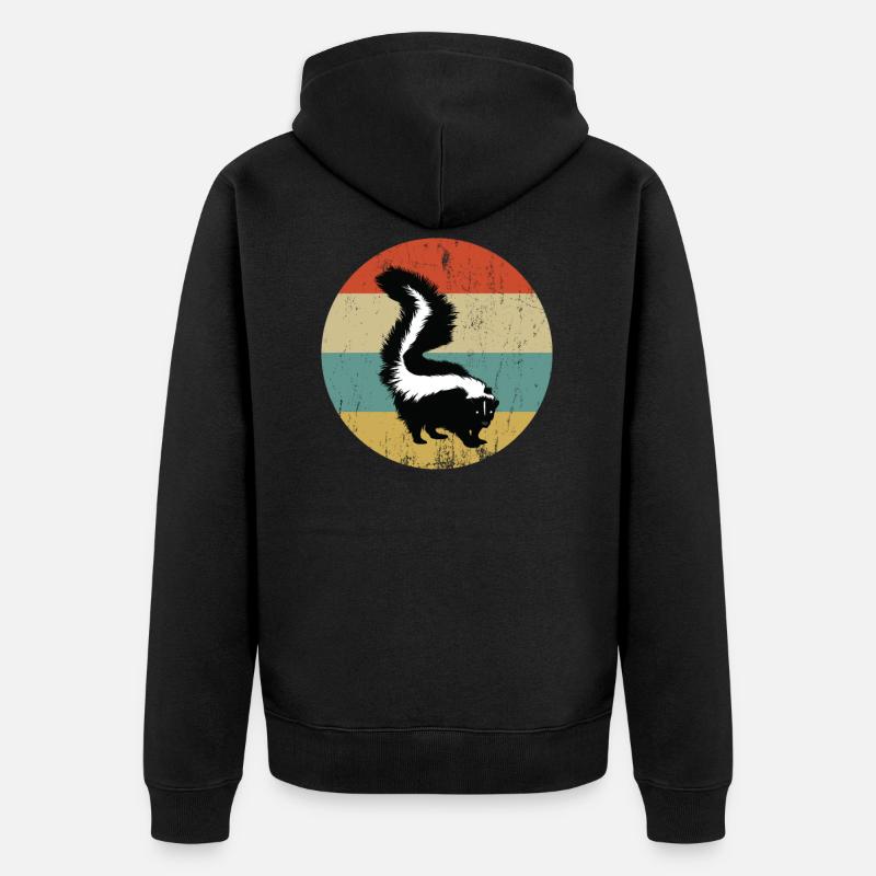 Stinktier - Unisex Premium Bio Zip Hoodie - Schwarz