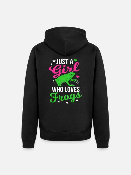 Frog - Unisex Premium Organic Zip Hoodie - black