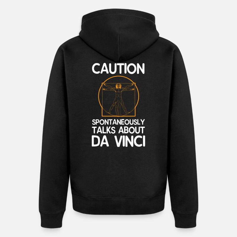 Léonard de Vinci - Veste à capuche bio Premium Unisexe - noir