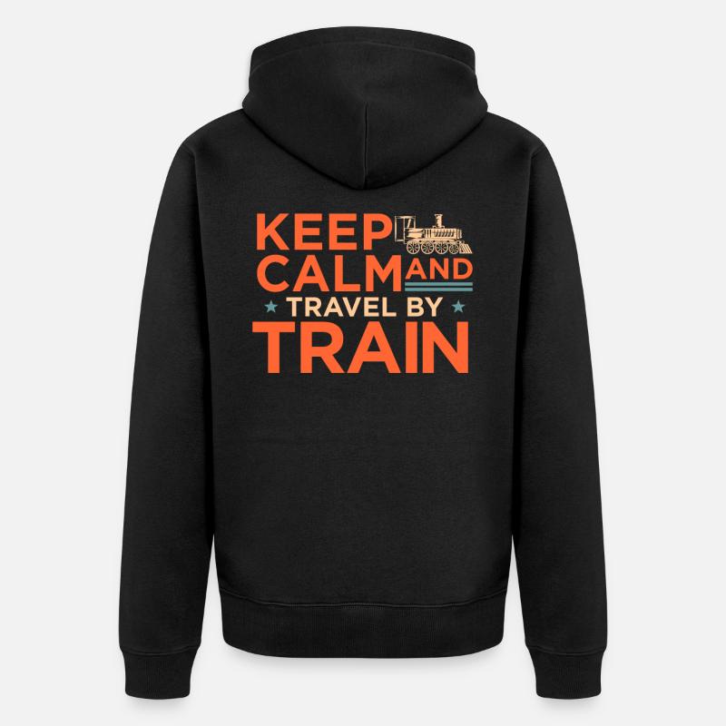 Zug - Unisex Premium Bio Zip Hoodie - Schwarz