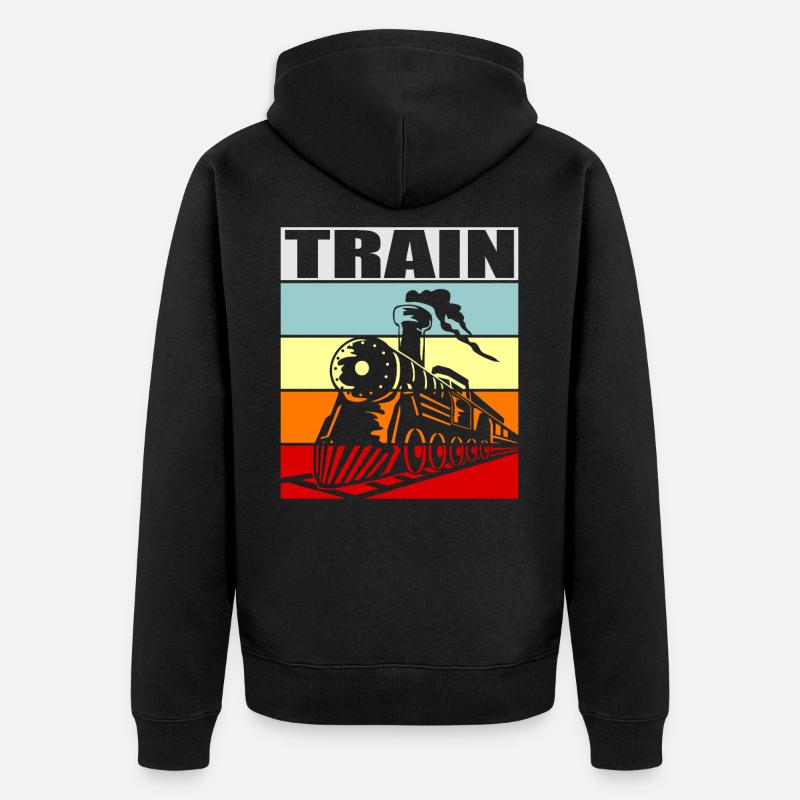 Zug - Unisex Premium Bio Zip Hoodie - Schwarz