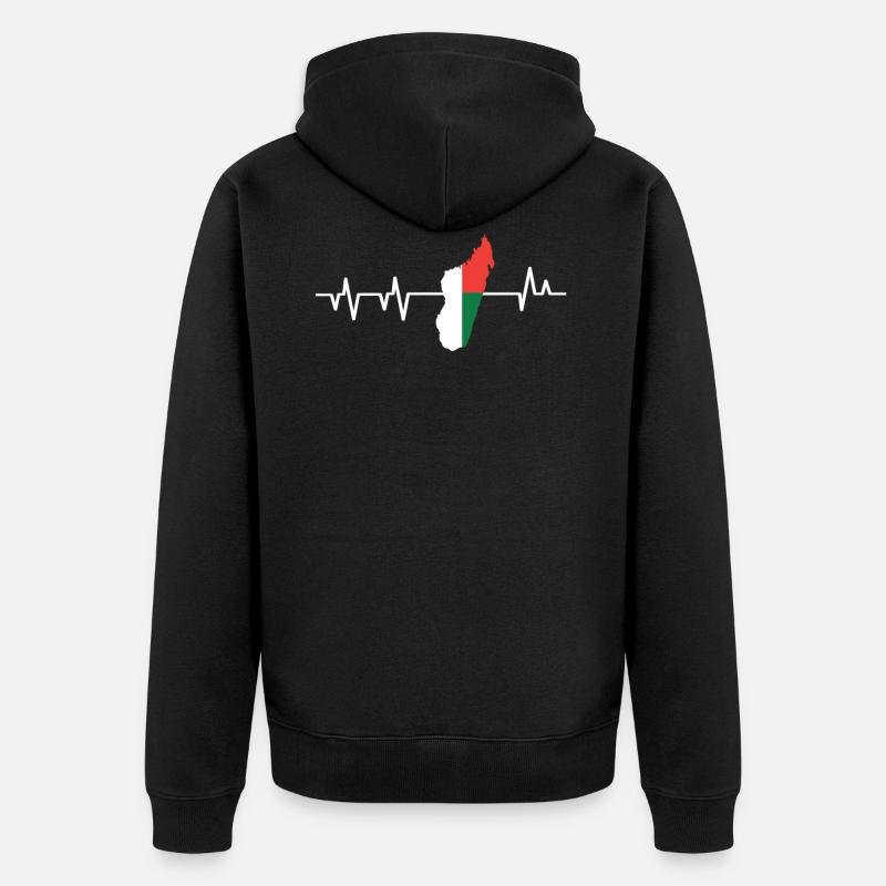 Madagaskar - Unisex Premium Bio Zip Hoodie - Schwarz