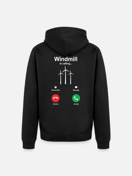 Windmill - Unisex Premium Organic Zip Hoodie - black
