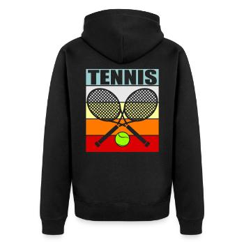 tennis - Veste à capuche bio Premium Unisexe - noir - Dos - Nico (187cm)