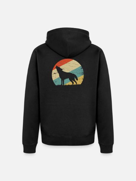Loup - Veste à capuche bio Premium Unisexe - noir