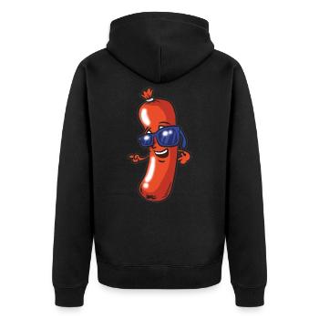 Saucisse Sucuk - Veste à capuche bio Premium Unisexe - noir - Dos - Nico (187cm)