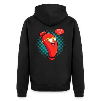 Cool Sucuk saucisse saucisse boucher boucher - Veste à capuche bio Premium Unisexe - noir - Dos - Nico (187cm)