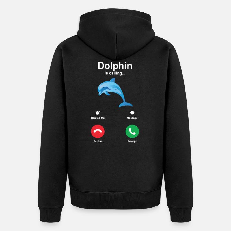 Dauphin - Veste à capuche bio Premium Unisexe - noir