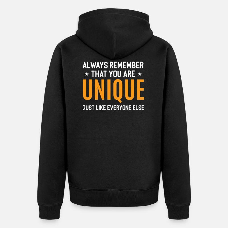 Citation drôle - Veste à capuche bio Premium Unisexe - noir