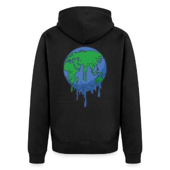 Réchauffement climatique réchauffement de la terre fonte de la terre - Veste à capuche bio Premium Unisexe - noir - Dos - Nico (187cm)