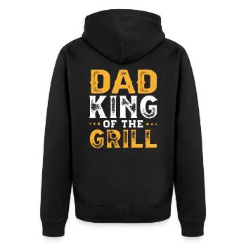 Papa Grilling Grill La meilleure fête des pères au monde - Veste à capuche bio Premium Unisexe - noir - Dos - Nico (187cm)