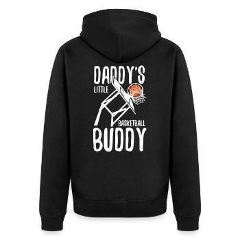 Basketball Basketballer Basketballmannschaft Gesch - Unisex Premium Bio Zip Hoodie - Schwarz - Hinten - Nico (187cm)
