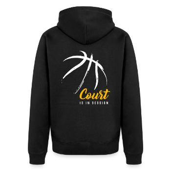 Basketball Basketballer Basketballmannschaft Gesch - Unisex Premium Bio Zip Hoodie - Schwarz - Hinten - Nico (187cm)