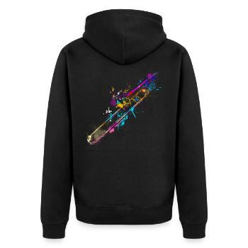 Trombonist | Trombone gift for trombone players - Unisex Premium Organic Zip Hoodie - black - Back - Nico (187cm)