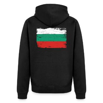 Bulgarie - Veste à capuche bio Premium Unisexe - noir - Dos - Nico (187cm)