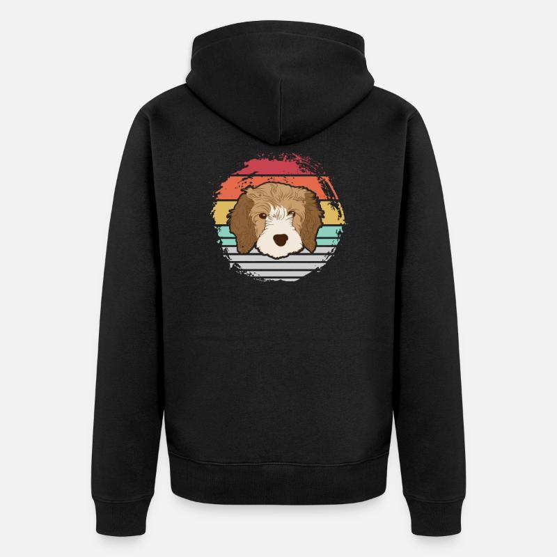 Cavapoo Hund - Unisex Premium Bio Zip Hoodie - Schwarz