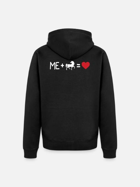 Pomysły na prezent dla koni koni - Ekologiczna rozpinana bluza z kapturem Premium unisex - czarny