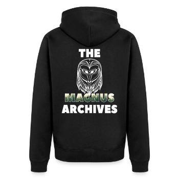 Les archives Magnus - Spooky - Veste à capuche bio Premium Unisexe - noir - Dos - Nico (187cm)