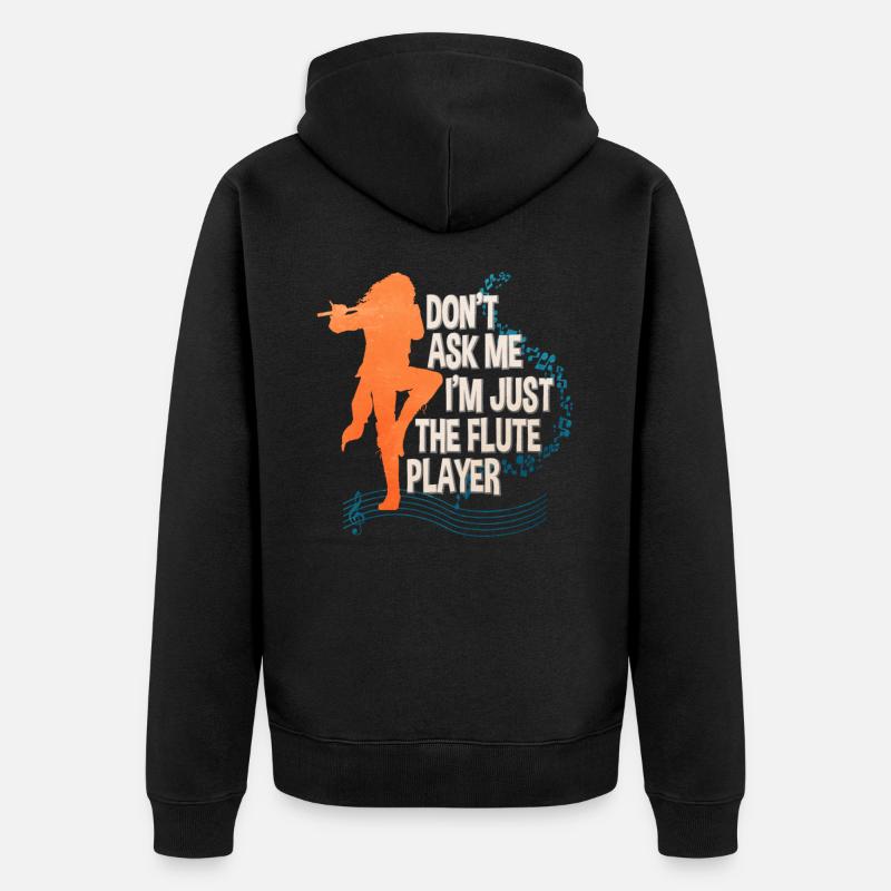 flûte - Veste à capuche bio Premium Unisexe - noir