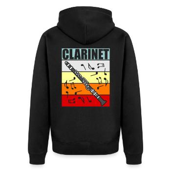 clarinette - Veste à capuche bio Premium Unisexe - noir - Dos - Nico (187cm)