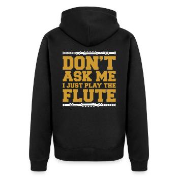 flûte - Veste à capuche bio Premium Unisexe - noir - Dos - Nico (187cm)