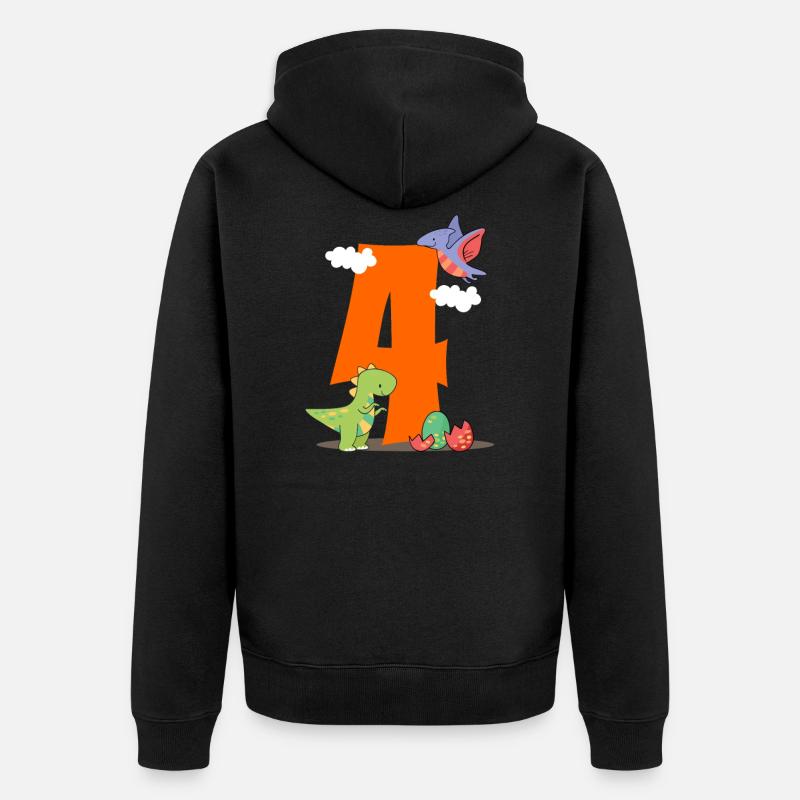 4e anniversaire - Veste à capuche bio Premium Unisexe - noir