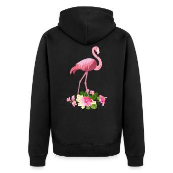Flamingo - Veste à capuche bio Premium Unisexe - noir - Dos - Nico (187cm)