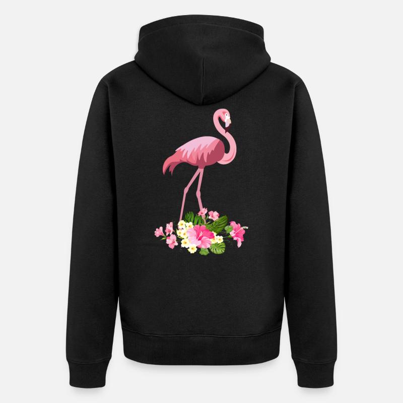 Flamingo - Veste à capuche bio Premium Unisexe - noir