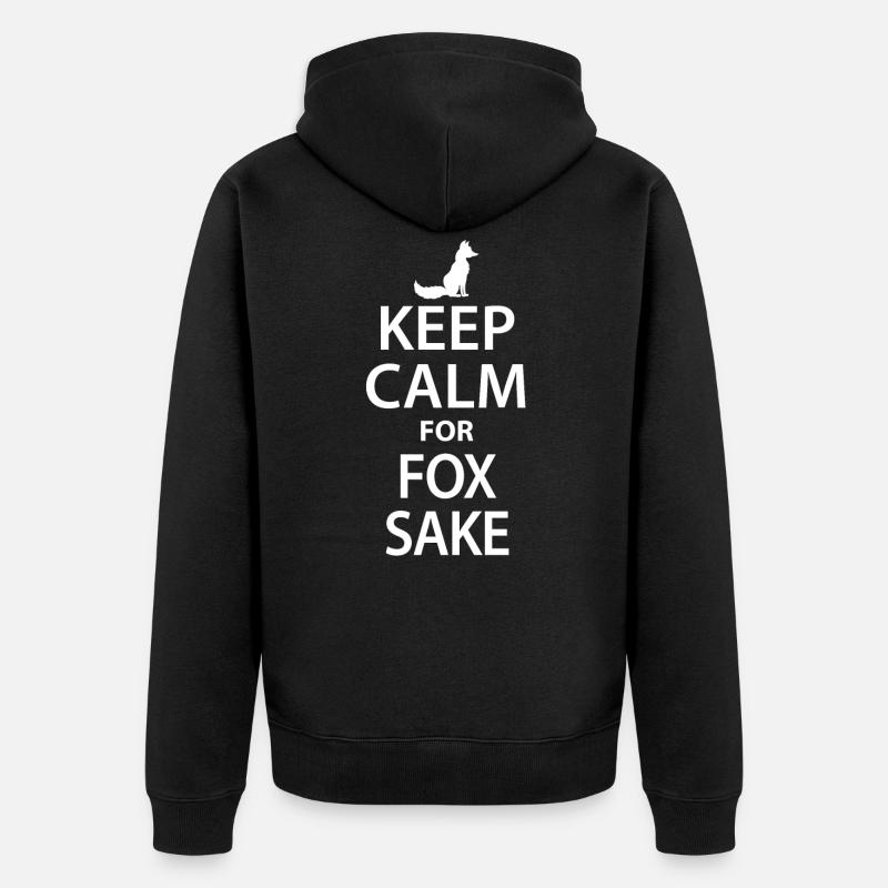 Renard - Veste à capuche bio Premium Unisexe - noir