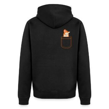 Renard - Veste à capuche bio Premium Unisexe - noir - Dos - Nico (187cm)